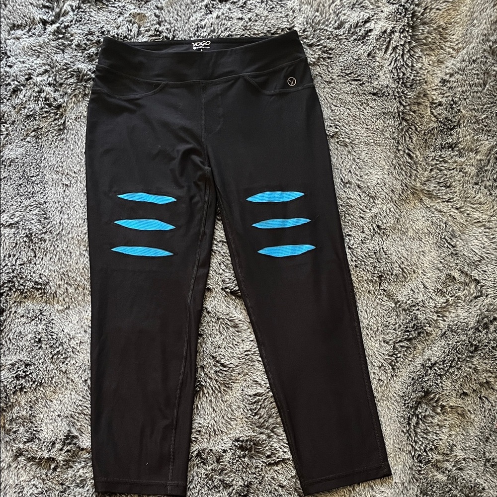 Black and Blue Leggings